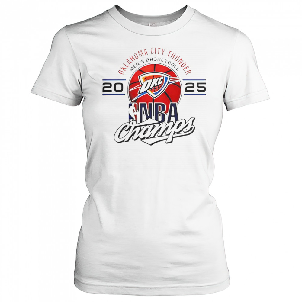 Oklahoma City Thunder Men’s Basketball 2025 NBA Champs Logo T-Shirt Women's T-shirt