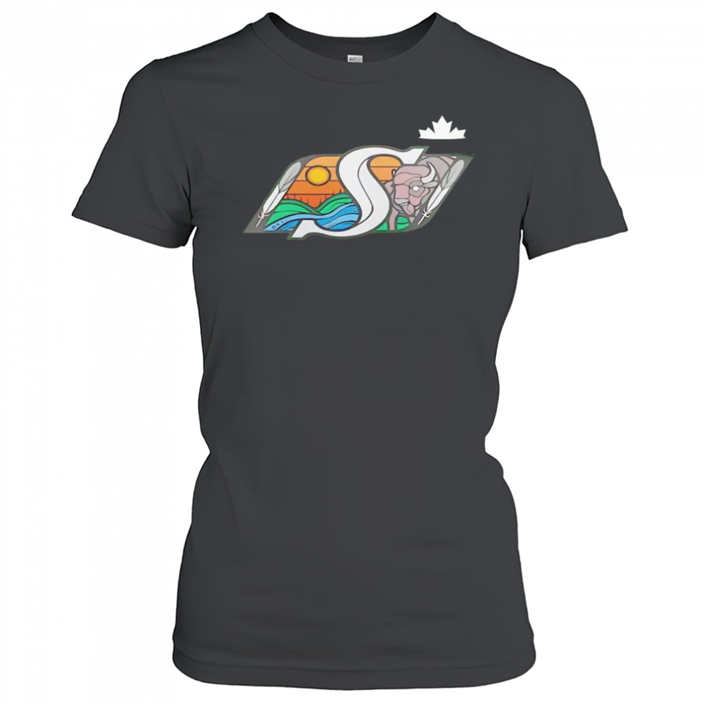 Saskatchewan Roughriders 2025 Indigenous Heritage shirt Women's T-shirt
