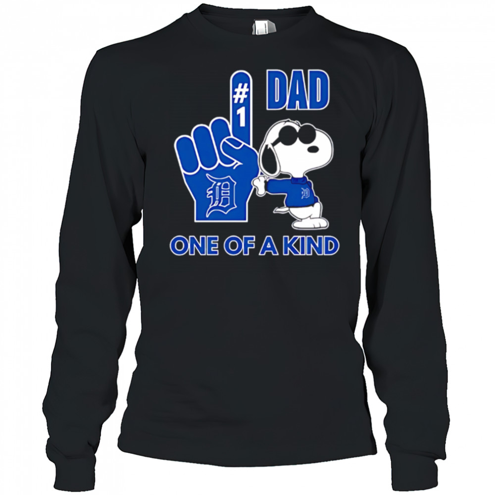 Snoopy Detroit Tigers #1 DAD One of A Kind shirt Long Sleeved