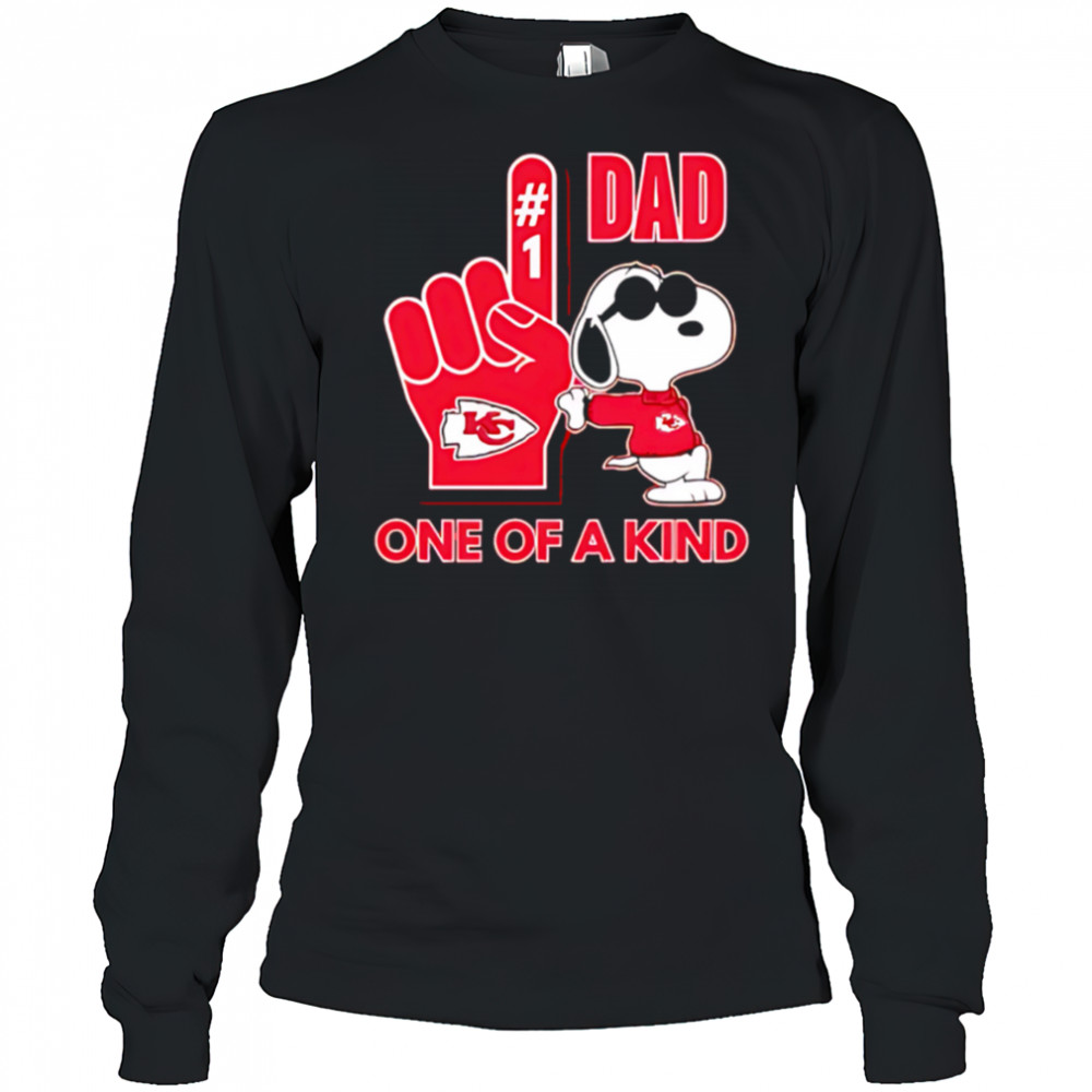 Snoopy Kansas City Chiefs #1 DAD One of A Kind shirt Long Sleeved