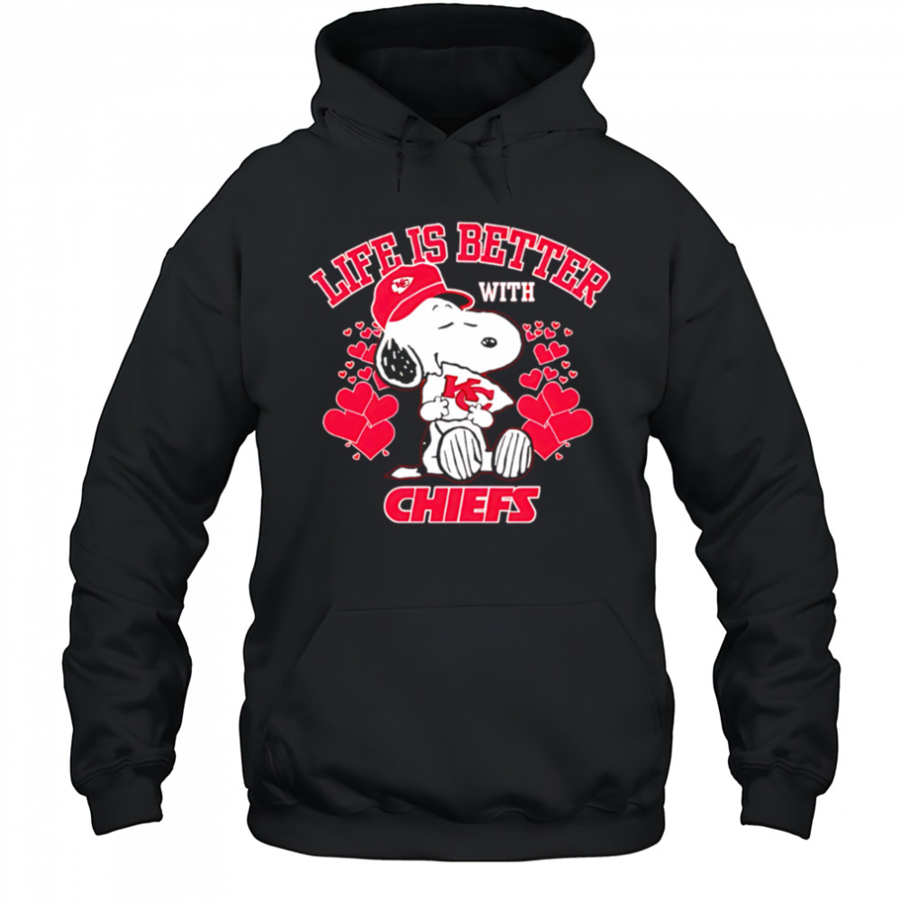 Snoopy Life is Better with Chiefs shirt Hoodie