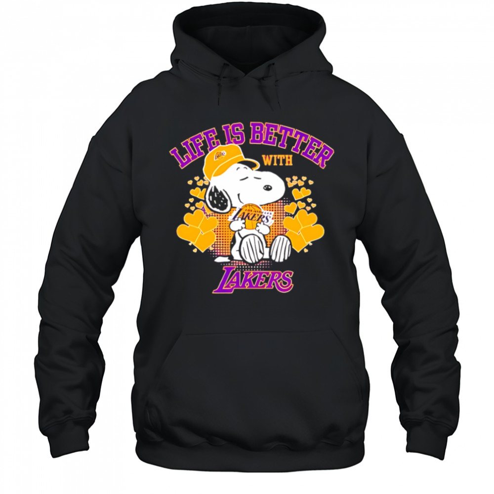 Snoopy Life is Better with Lakers shirt Hoodie