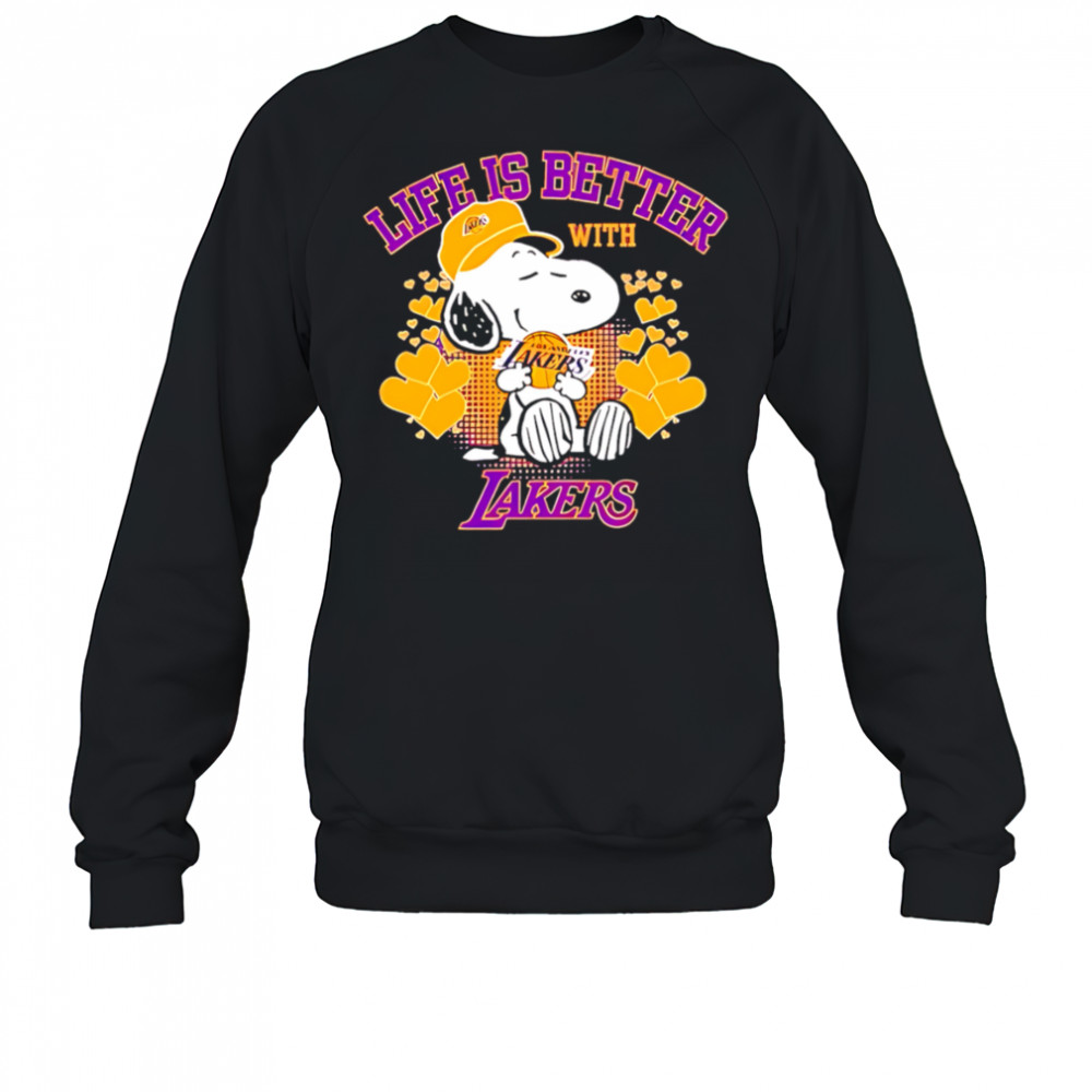 Snoopy Life is Better with Lakers shirt Sweatshirt
