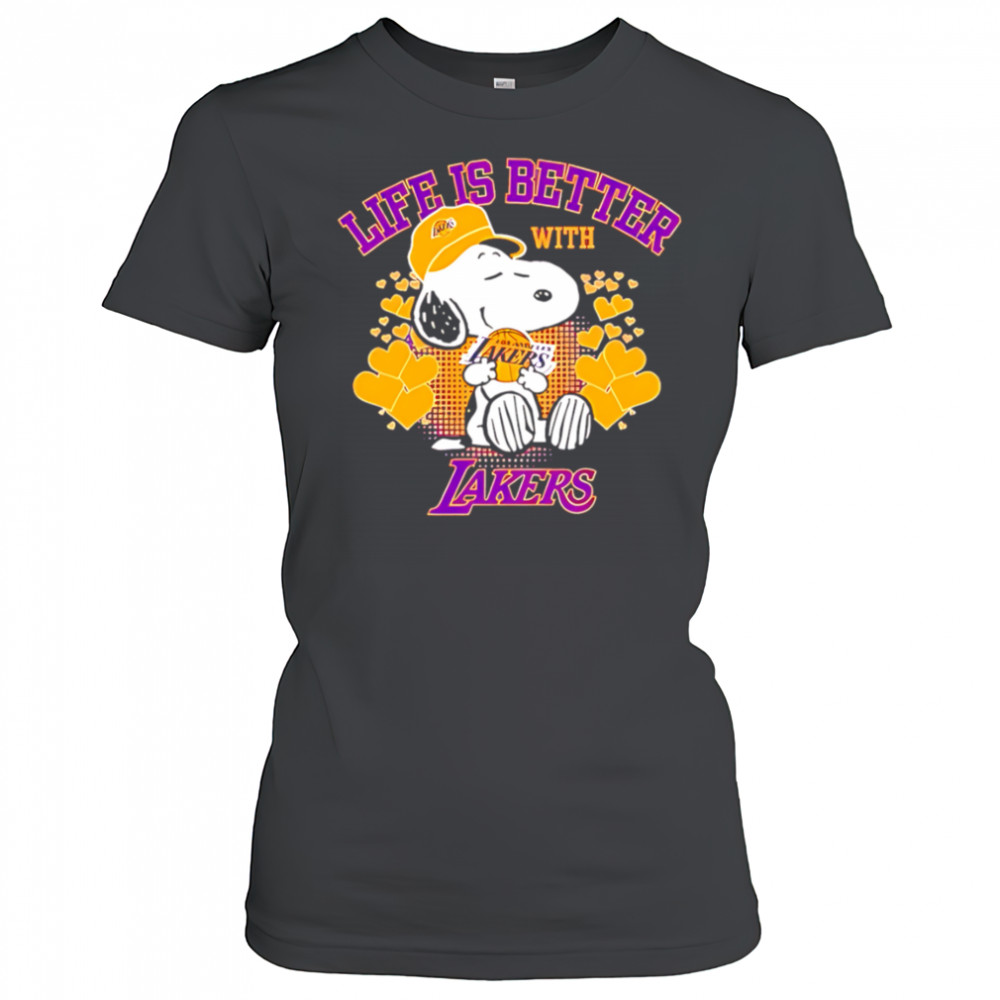 Snoopy Life is Better with Lakers shirt Women's T-shirt