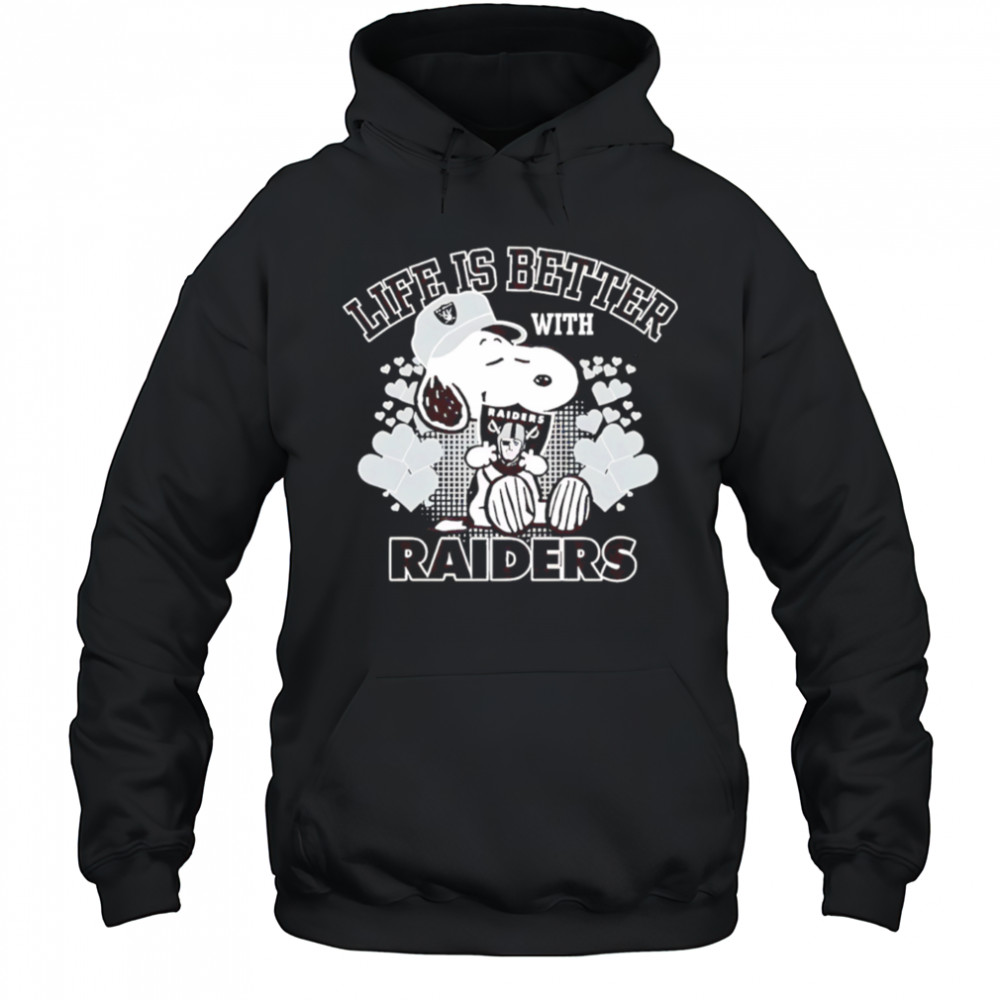 Snoopy Life is Better with Raiders shirt Hoodie