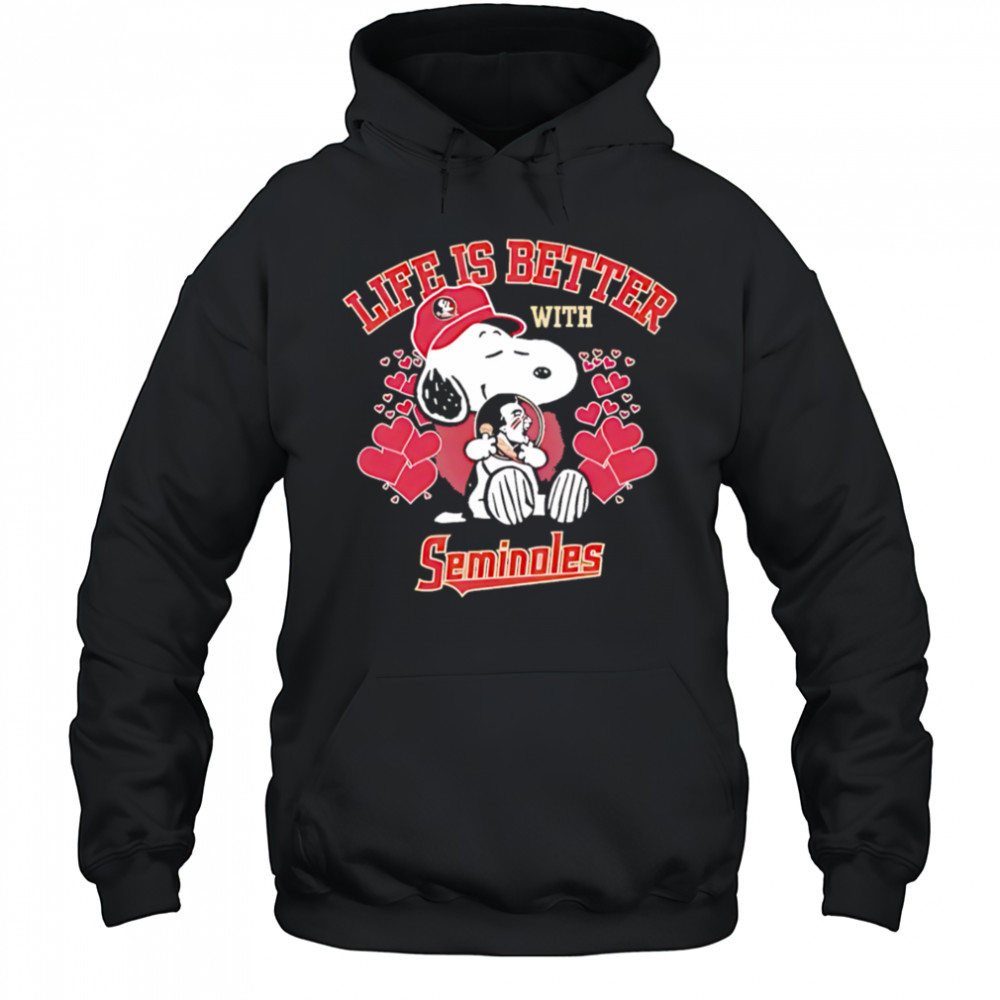Snoopy Life is Better with Seminoles shirt Hoodie