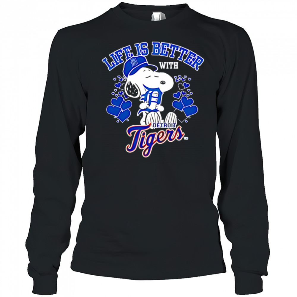 Snoopy Life is Better with Tigers shirt Long Sleeved