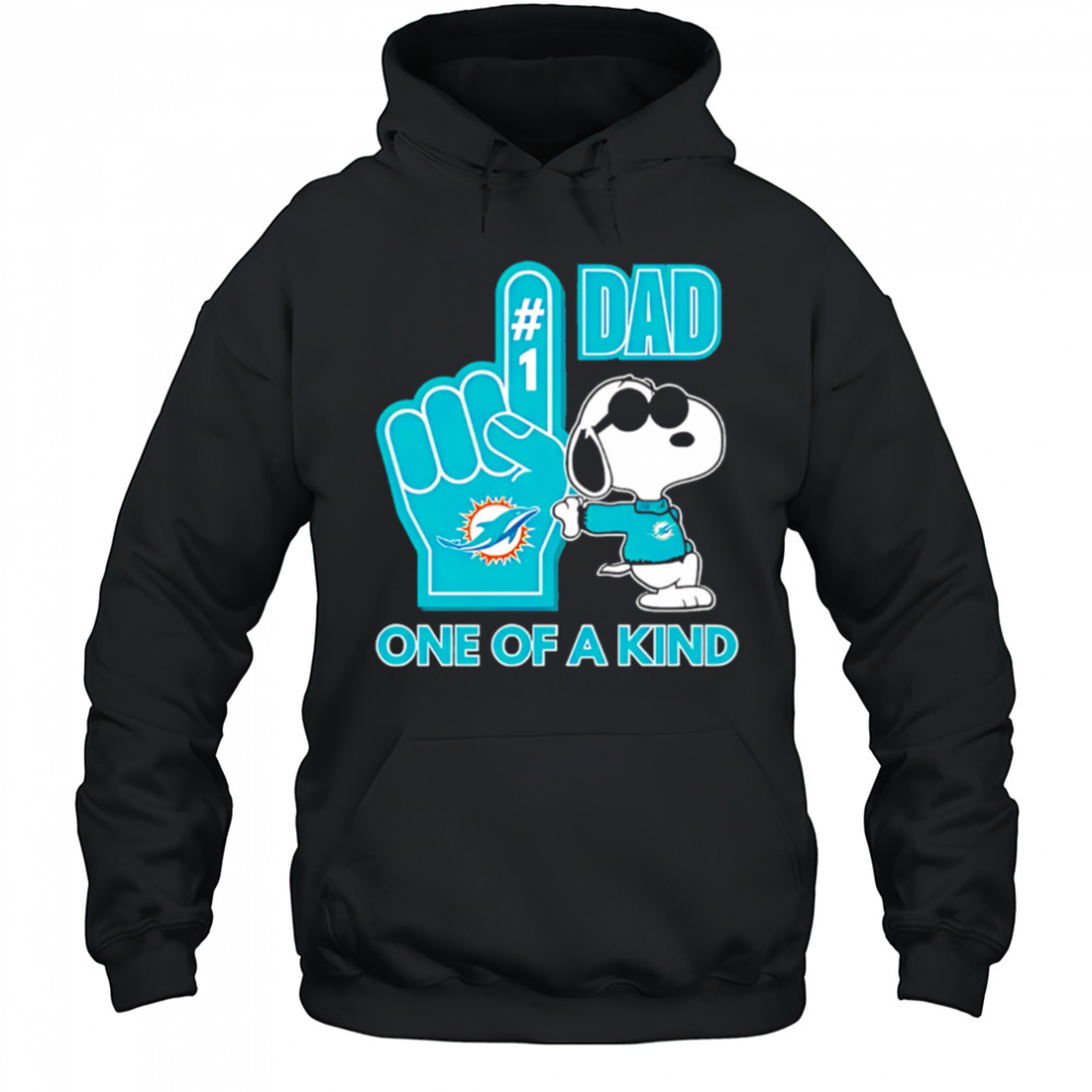 Snoopy Miami Dolphins #1 DAD One of A Kind shirt Hoodie