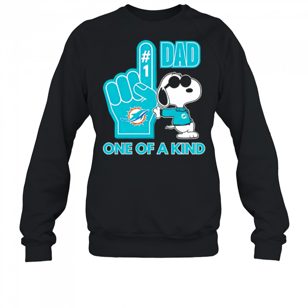 Snoopy Miami Dolphins #1 DAD One of A Kind shirt Sweatshirt