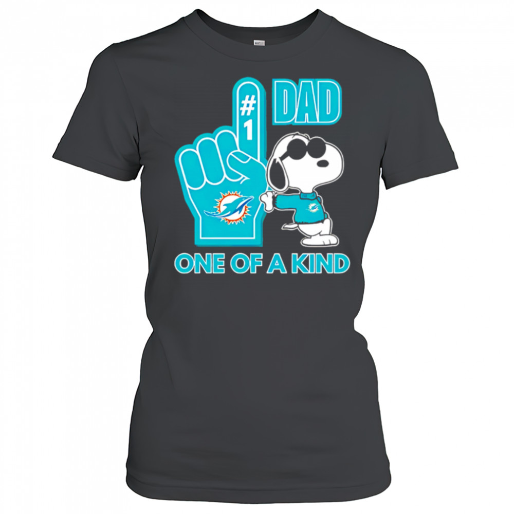 Snoopy Miami Dolphins #1 DAD One of A Kind shirt Women's T-shirt
