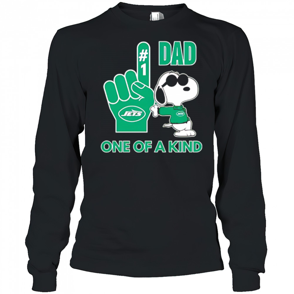 Snoopy New York Jets #1 DAD One of A Kind shirt Long Sleeved