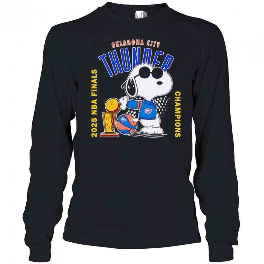 Snoopy Oklahoma City Thunder 2025 NBA Finals Champions shirt Long Sleeved