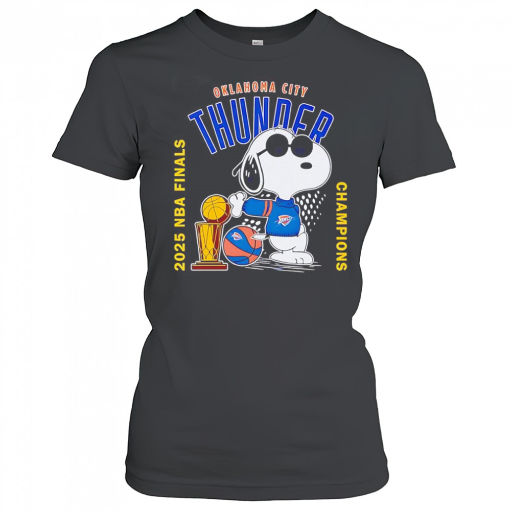 Snoopy Oklahoma City Thunder 2025 NBA Finals Champions shirt Women's T-shirt