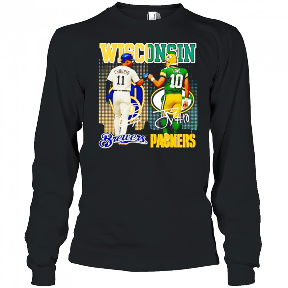 Wisconsin brewers and Packers star power shirt Long Sleeved