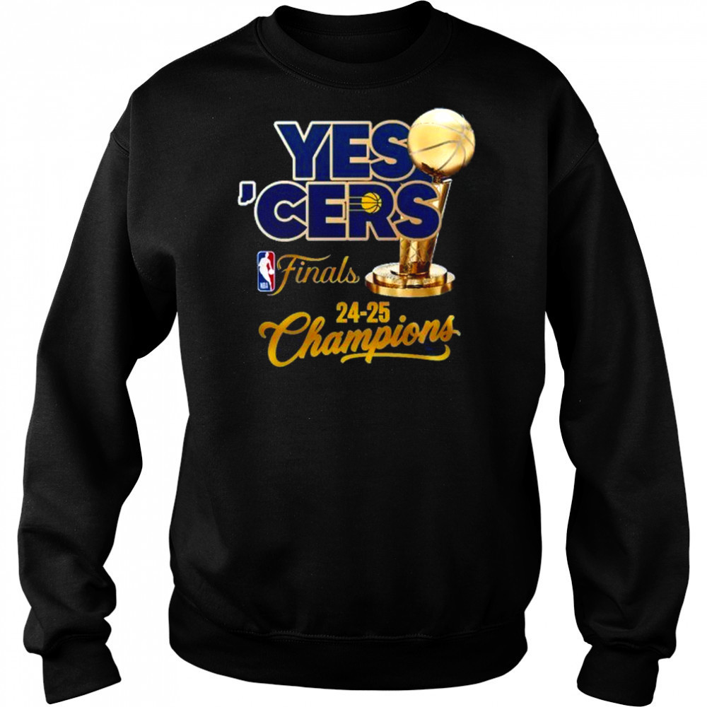 Yes ‘Cers Indiana Pacers NBA Finals 24 25 Champions Trophy logo shirt Hoodie