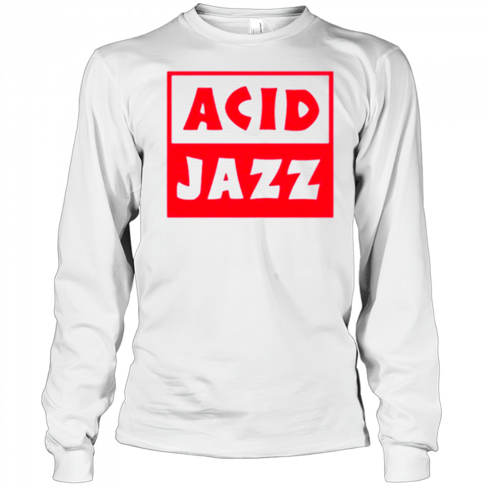 Acid Jazz Classic (White Red) T-Shirt Long Sleeved
