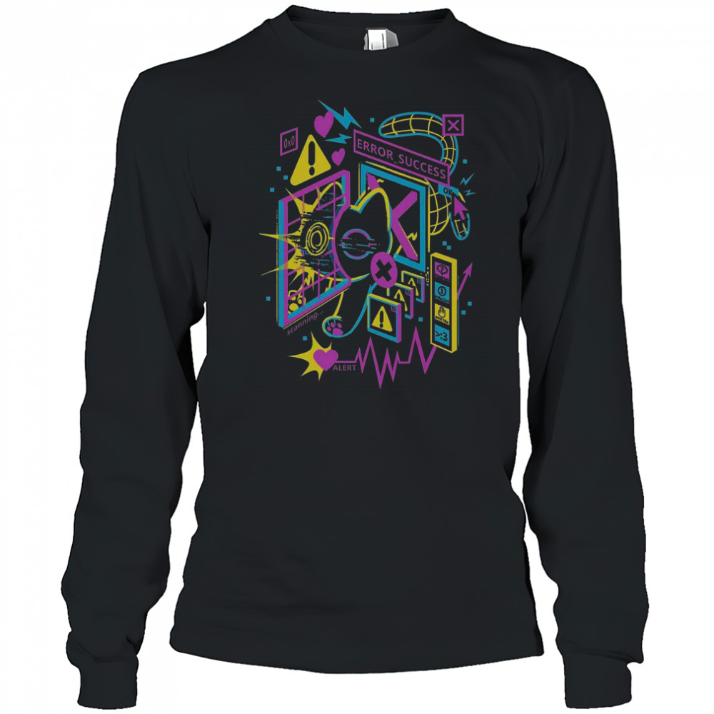 Cat Scan Error Success Heart Scan T-Shirt Long Sleeved