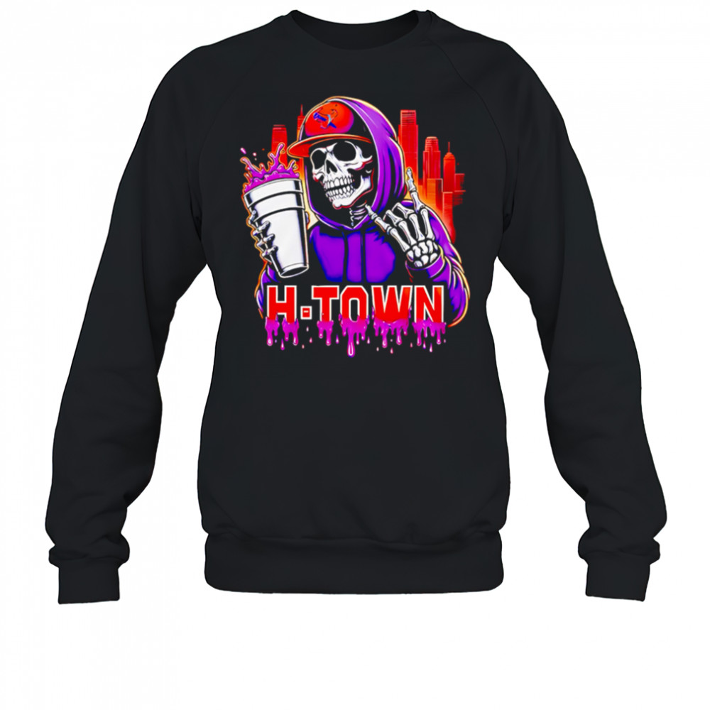 Houston Texans x DJ Screw H-Town skeleton shirt Sweatshirt
