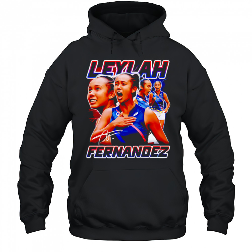 Leylah Fernandez Tennis Signature Vintage 90s shirt Hoodie