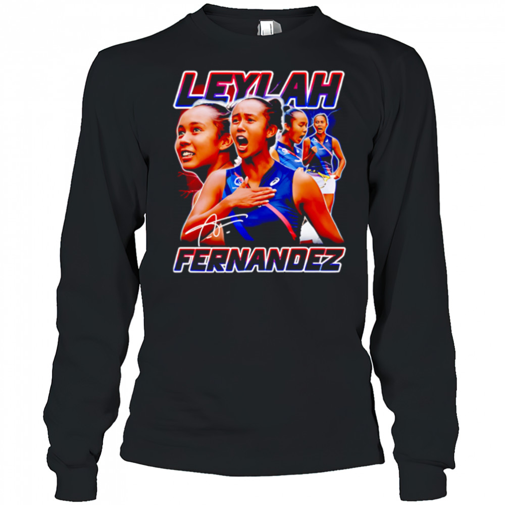 Leylah Fernandez Tennis Signature Vintage 90s shirt Long Sleeved