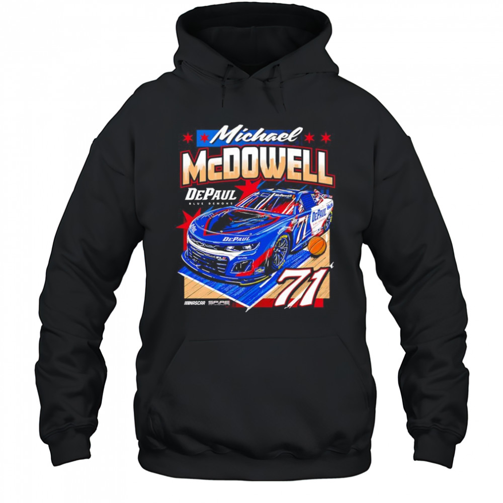 Michael McDowell DePaul blue Demons racing car shirt Hoodie