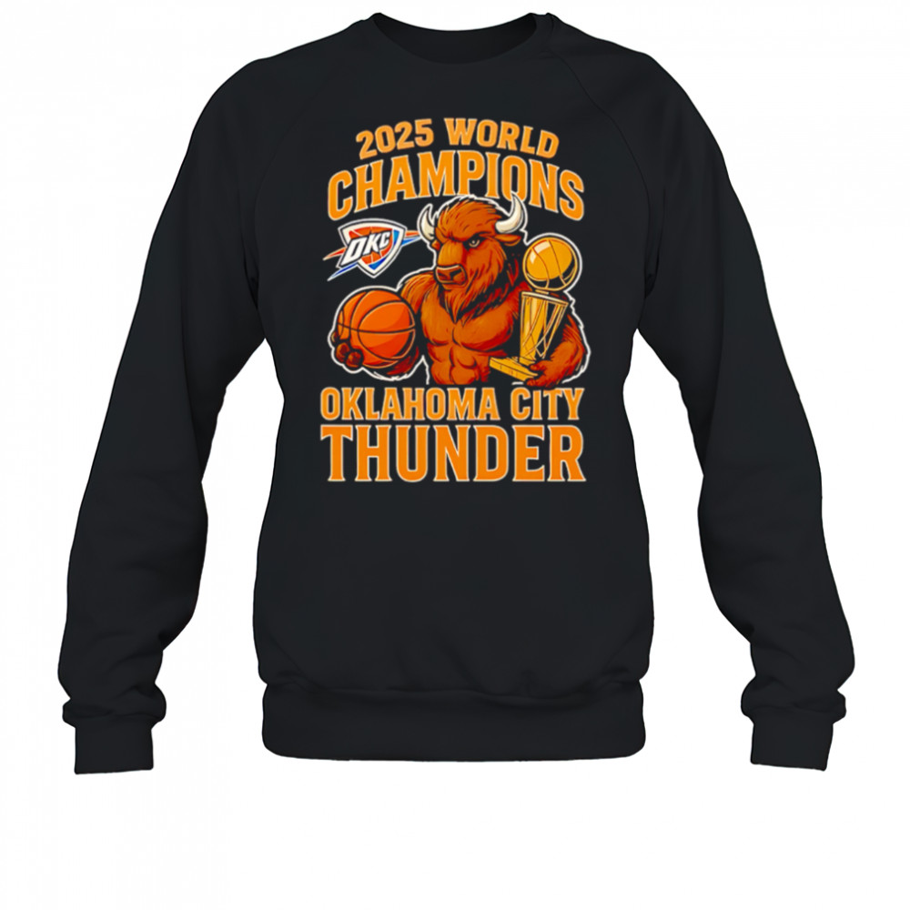 Oklahoma City Okc Thunder Nba Champions 2025 mascot shirt Sweatshirt