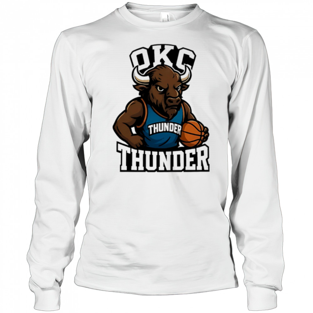 Oklahoma City Okc Thunder Up Okc Rumble mascot cartoon shirt Long Sleeved