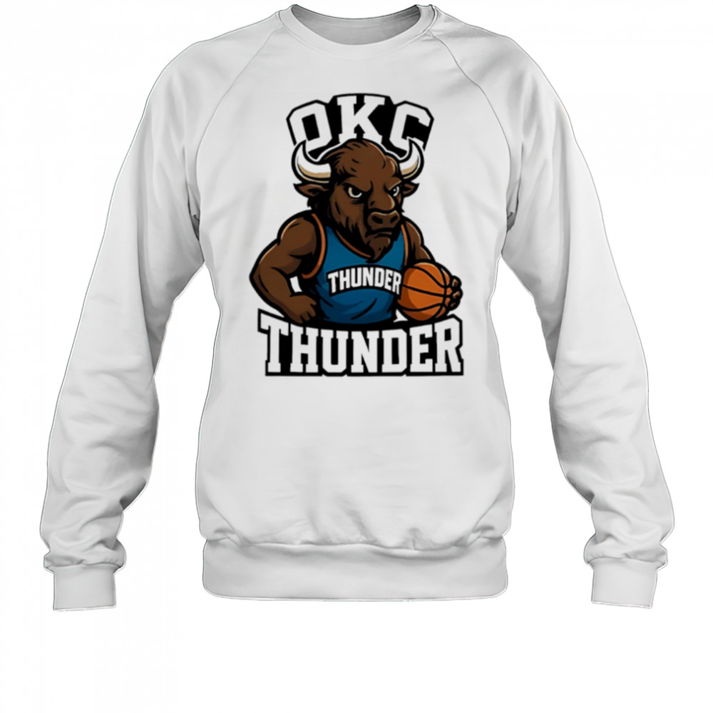 Oklahoma City Okc Thunder Up Okc Rumble mascot cartoon shirt Sweatshirt