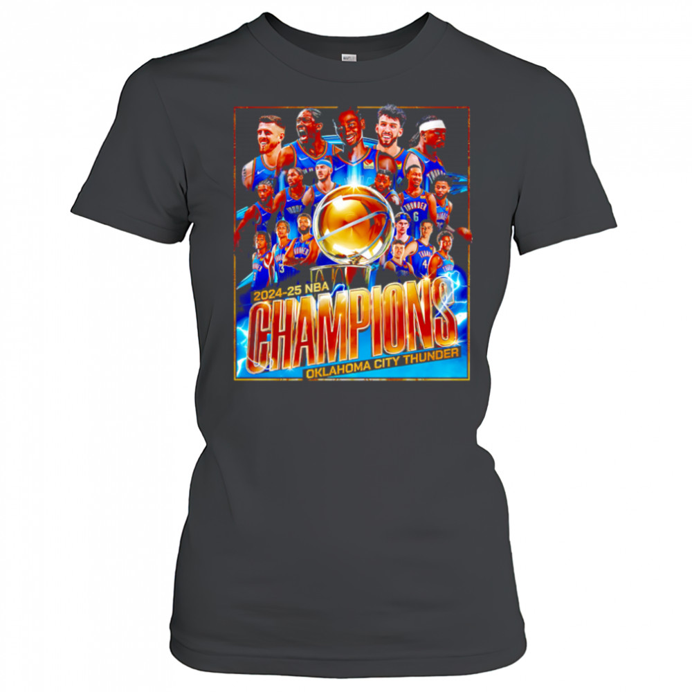 Oklahoma City Thunder 2025 NBA Champions team players shirt Women's T-shirt