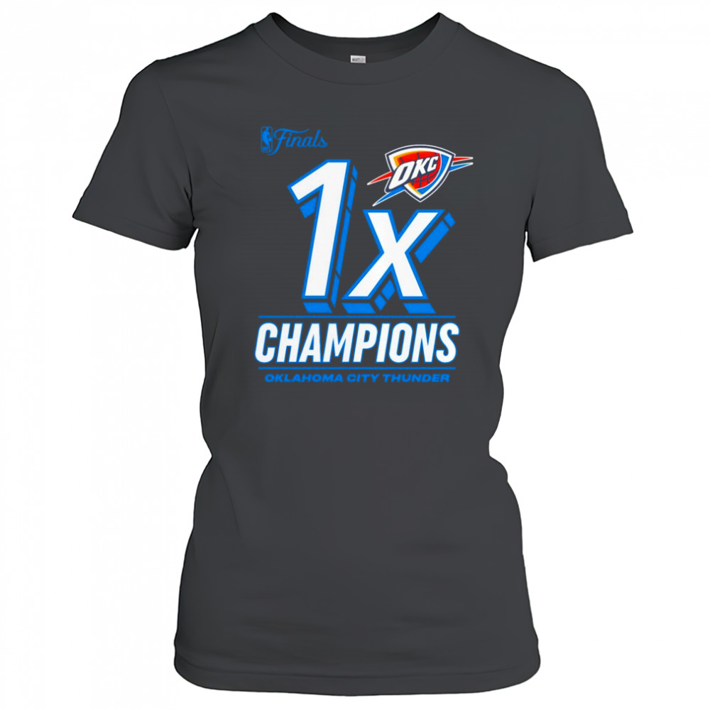 Oklahoma City Thunder Fanatics 2025 NBA Finals Champions Dunk Contest T-Shirt Women's T-shirt