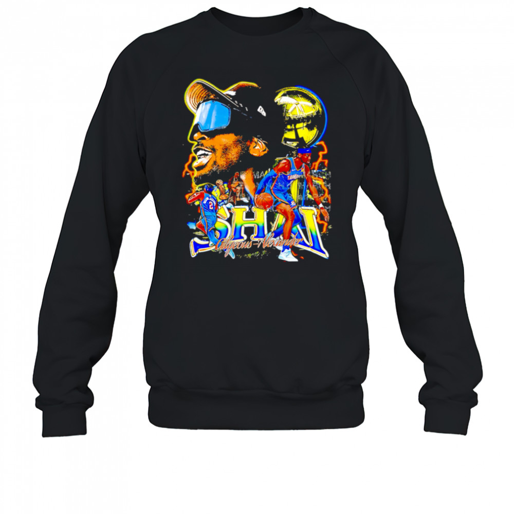 Shai Gilgeous-Alexander OKC Thunder 2025 NBA Champ graphic retro shirt Sweatshirt