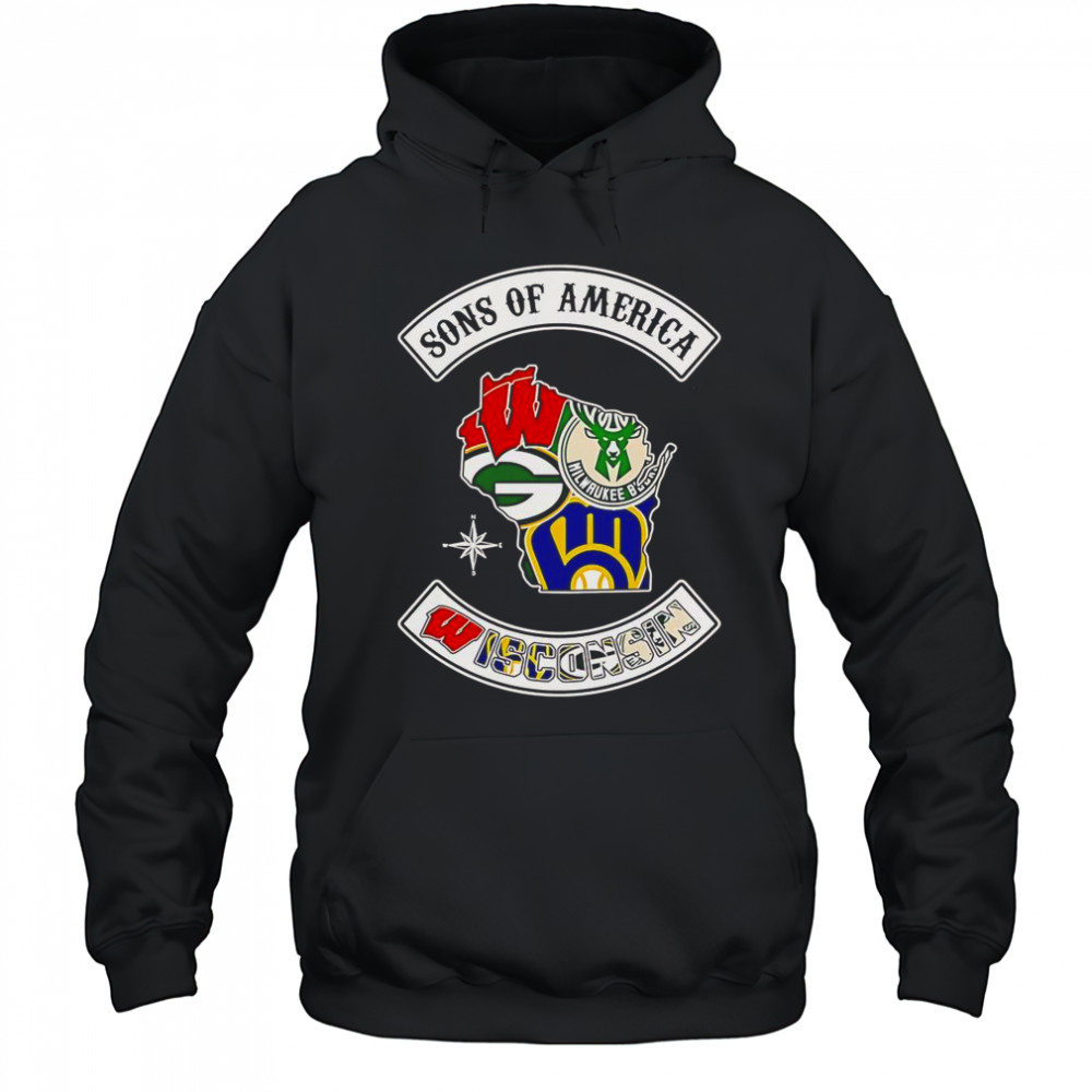 Sons Of America Wisconsin Sports T-Shirt Hoodie