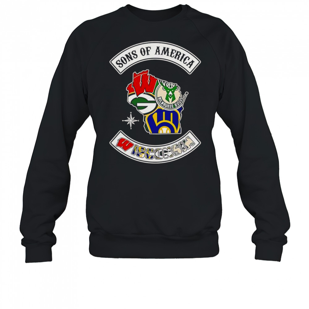 Sons Of America Wisconsin Sports T-Shirt Sweatshirt
