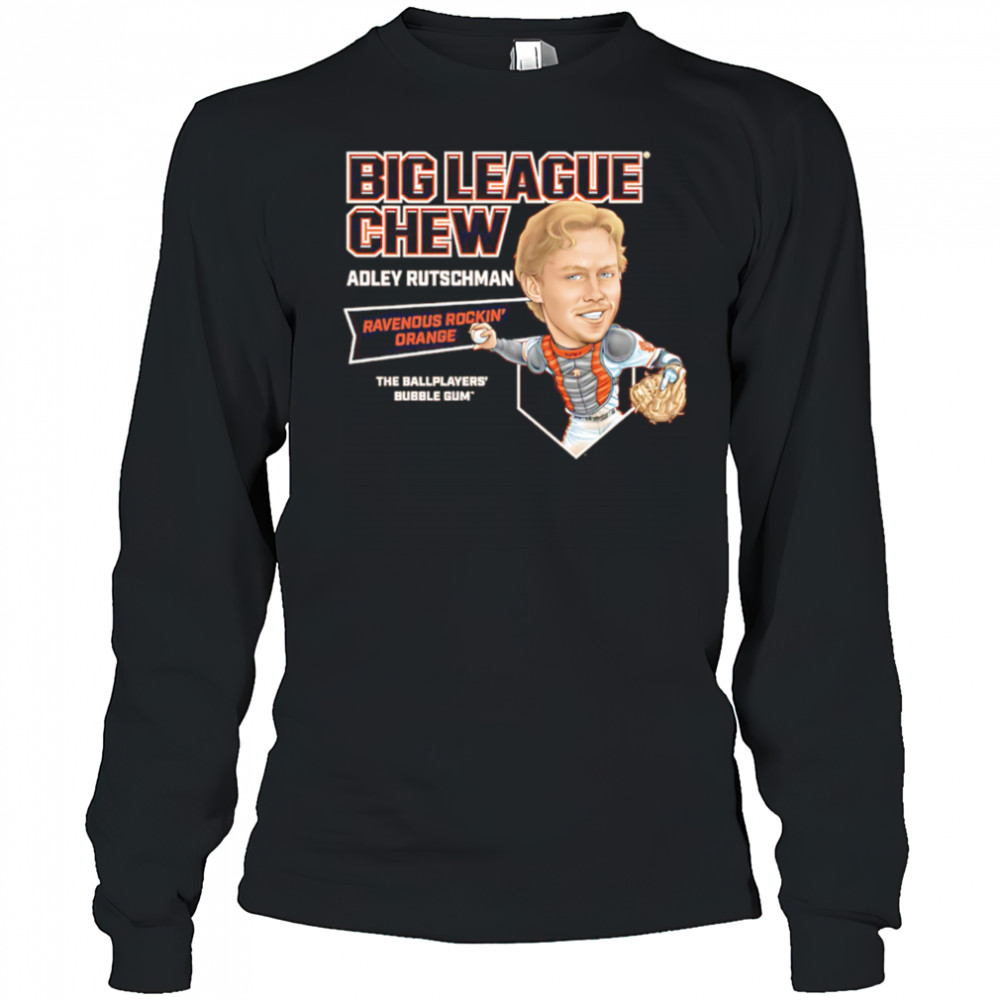 Big League Chew Adley Rutschman Ravenous Rockin’ Orange The Ballplayers’ Bubble Gum’ shirt Long Sleeved