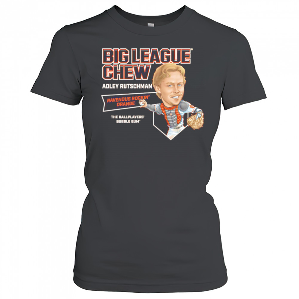 Big League Chew Adley Rutschman Ravenous Rockin’ Orange The Ballplayers’ Bubble Gum’ shirt Women's T-shirt