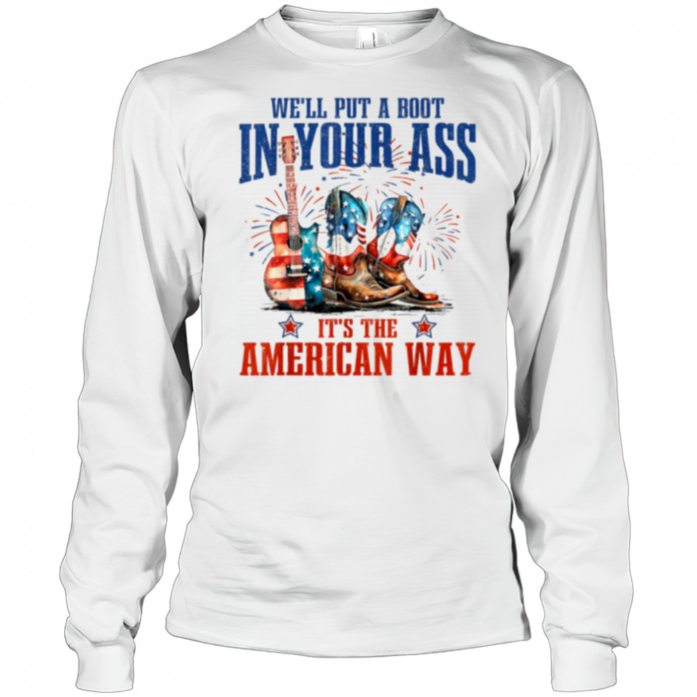 Brought To You Courtesy Of The Red, White & Blue Cowgirl T Shirt Long Sleeved