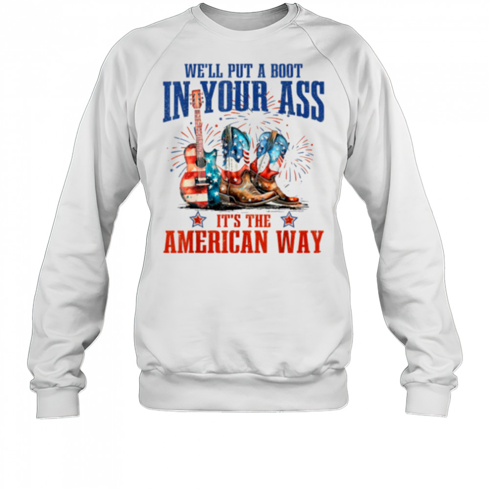 Brought To You Courtesy Of The Red, White & Blue Cowgirl T Shirt Sweatshirt