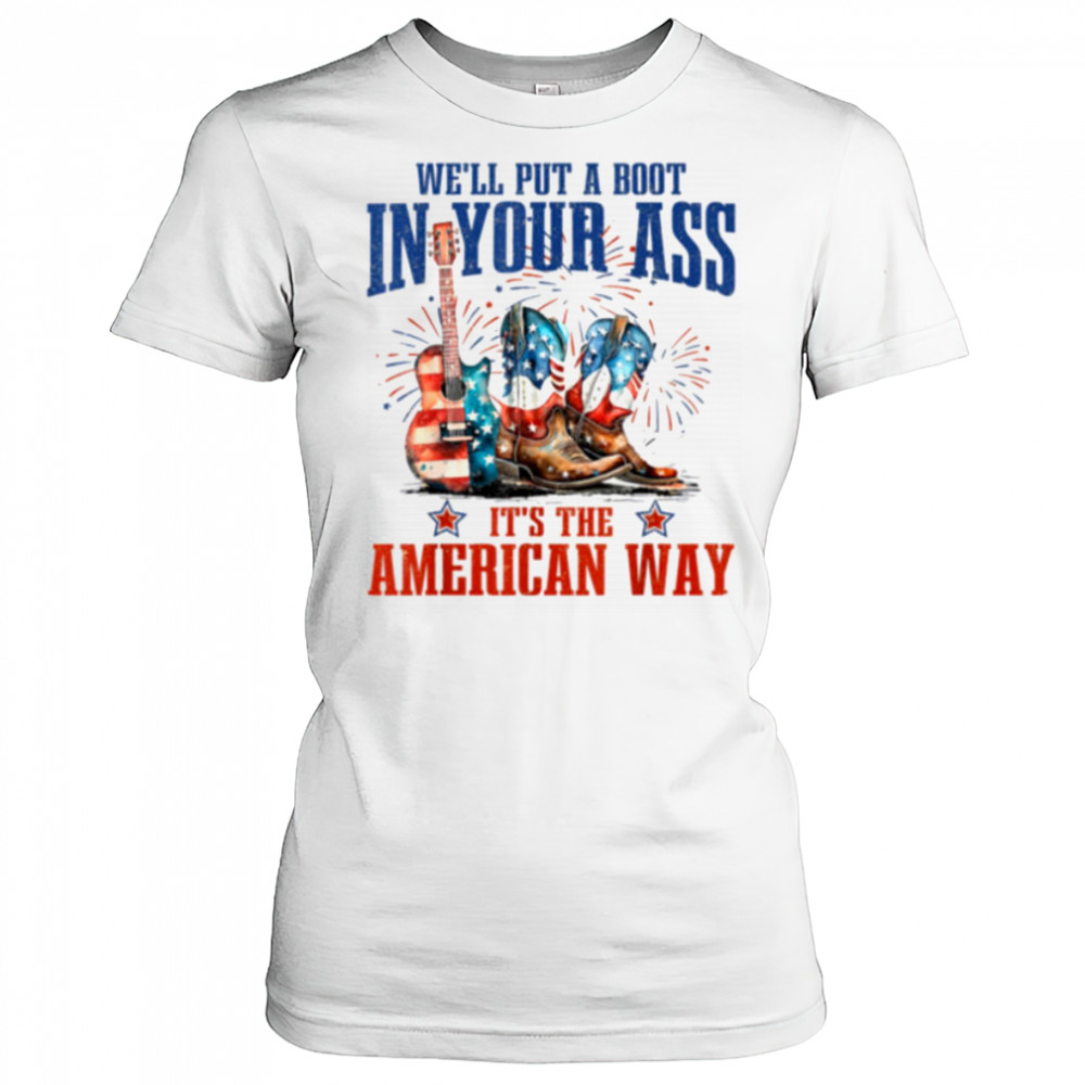Brought To You Courtesy Of The Red, White & Blue Cowgirl T Shirt Women's T-shirt