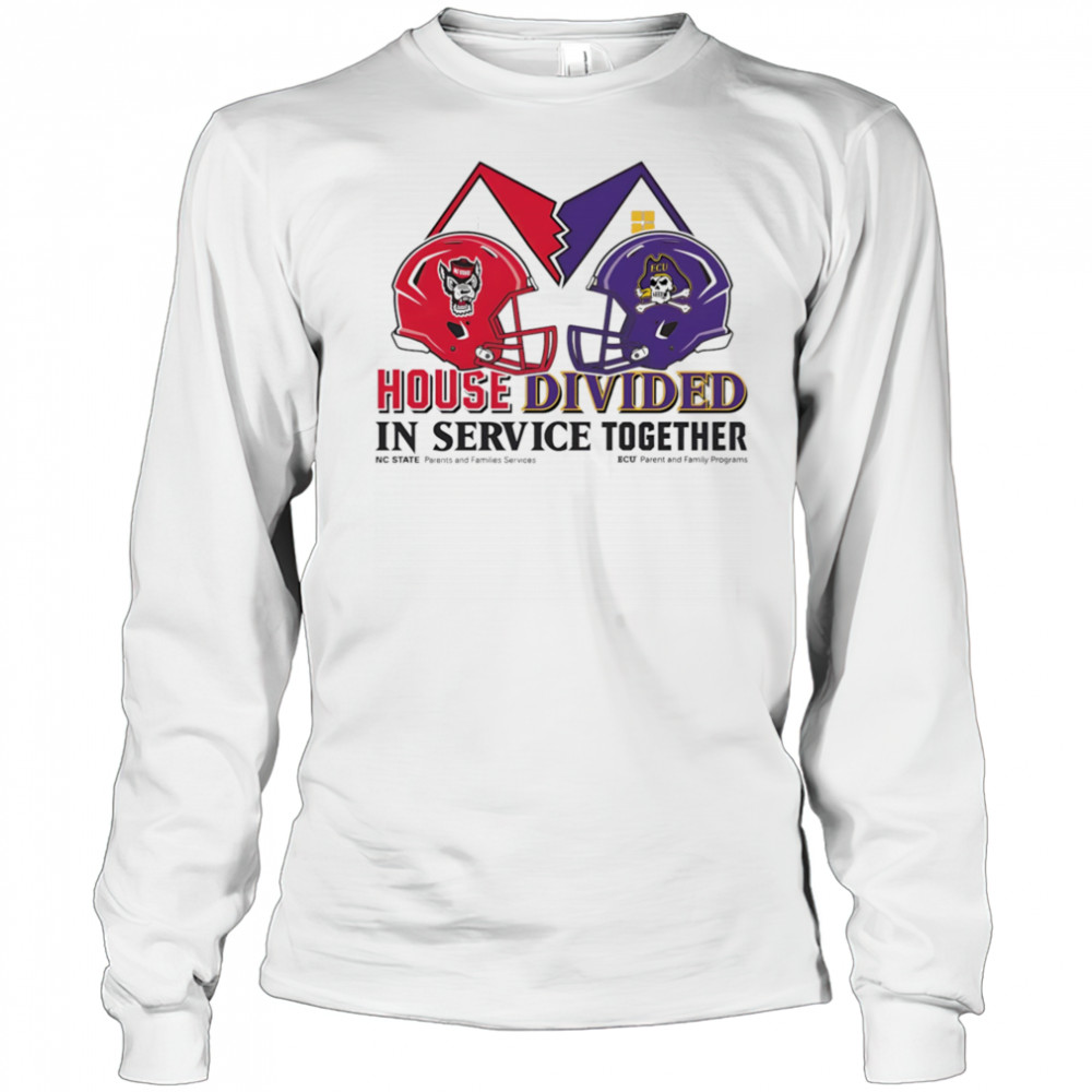 House Divided in service together NC State vs ECU shirt Long Sleeved