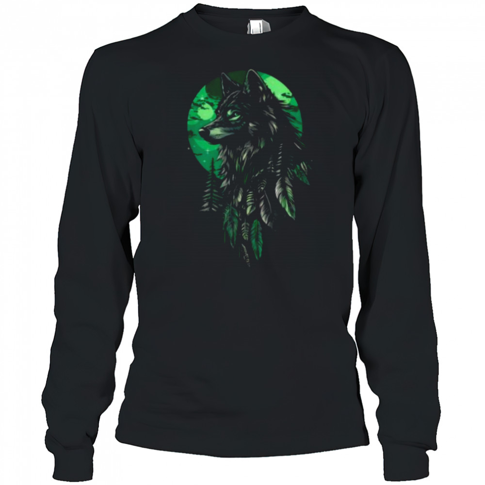 Native American Wolf Native American Pride Indian Tribe T Shirt Long Sleeved