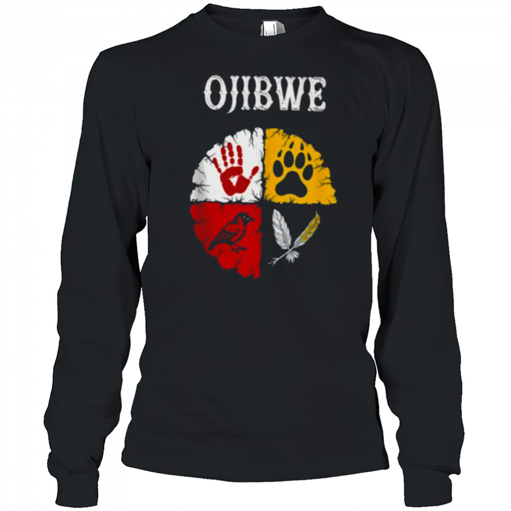 Ojibwe Native American Medicine Wheel Shirt Long Sleeved