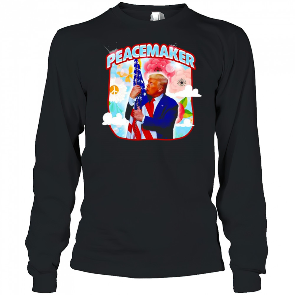 Peacemaker Trump kiss American flag shirt Long Sleeved
