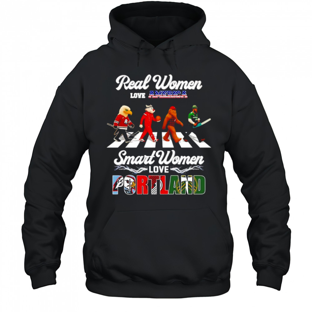 Real women love America smart women love Portland mascot shirt Hoodie