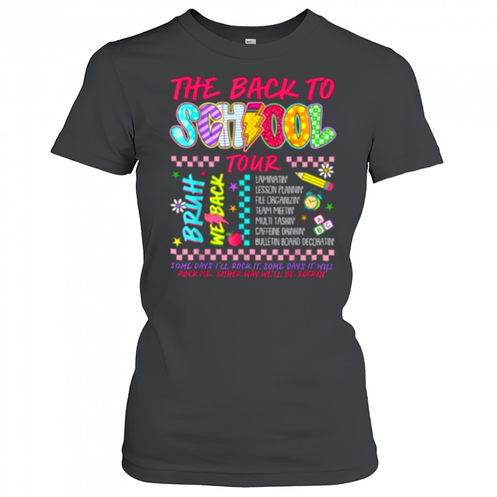 Retro Lightning Bolt ABCD Back To School Tour Teacher Funny Shirt Women's T-shirt