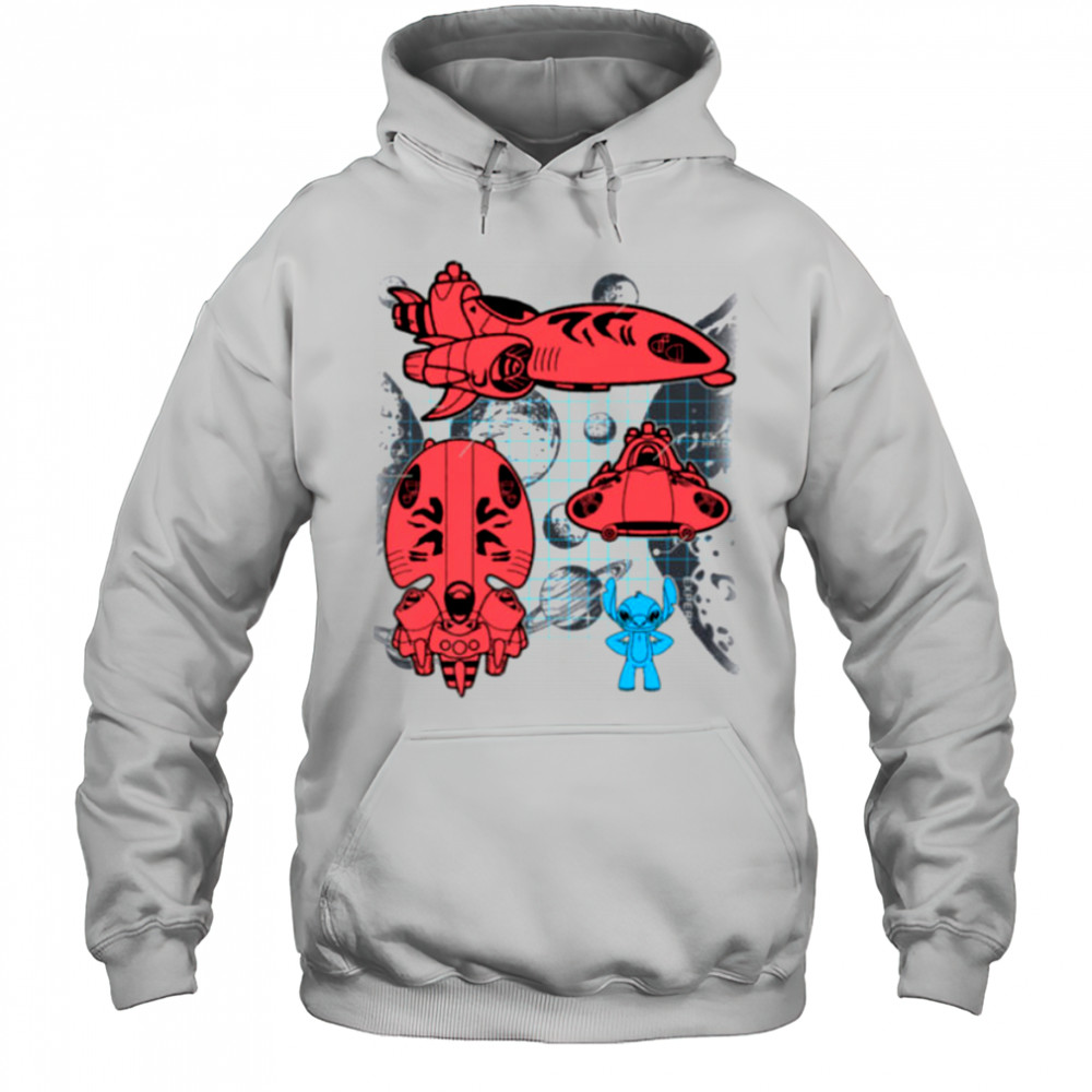 Stitch Experiment 626 Spaceship Blueprint Shirt Hoodie