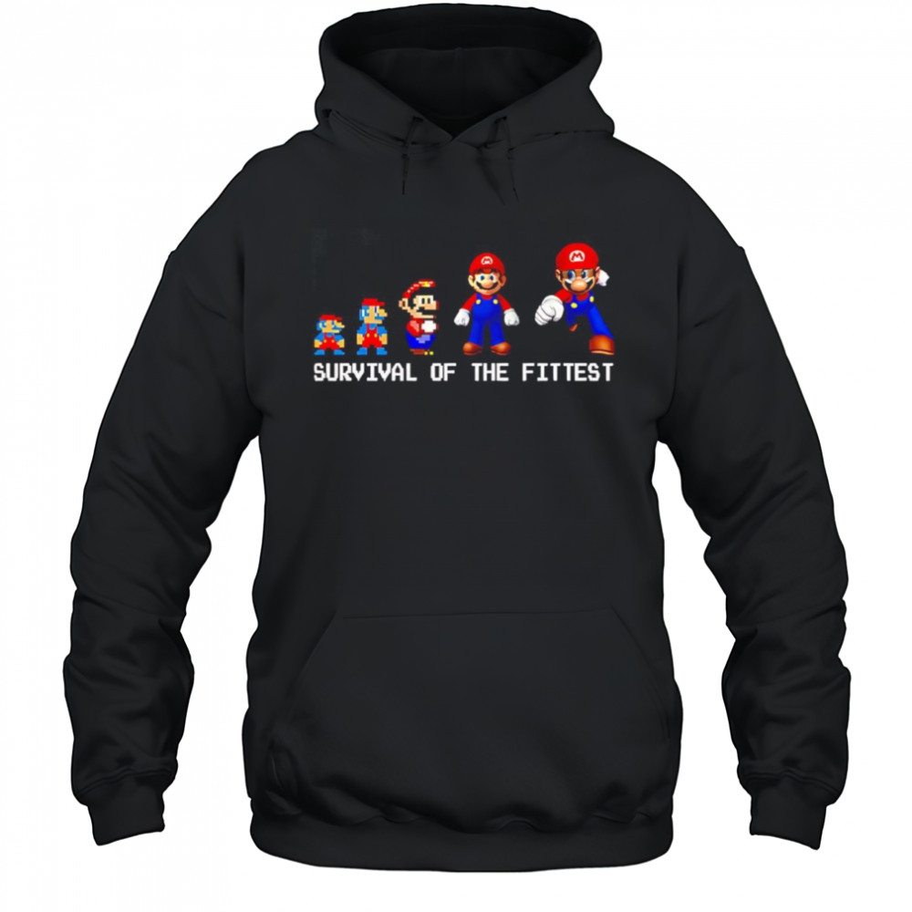 Survival of the fittest Mario shirt Hoodie