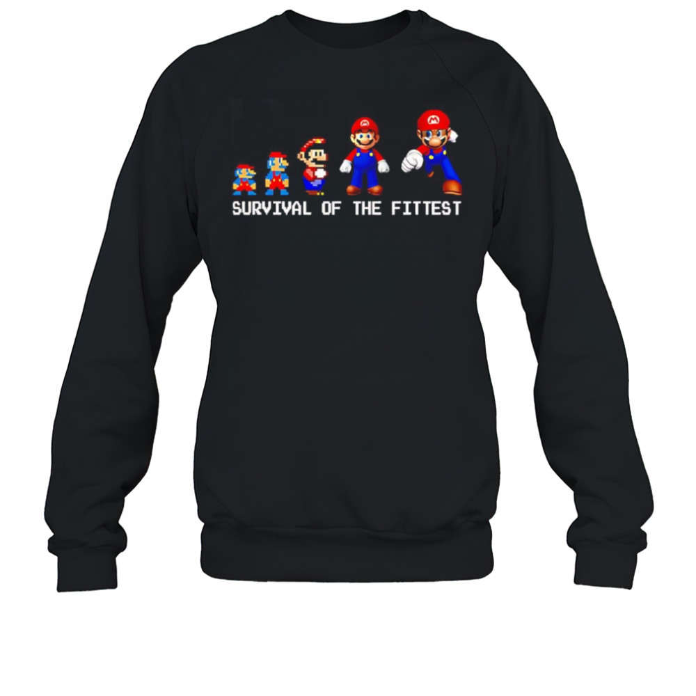 Survival of the fittest Mario shirt Sweatshirt