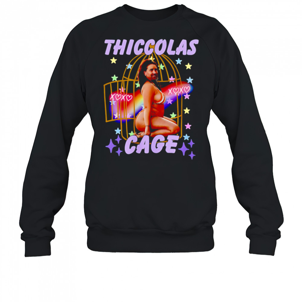 Thiccolas Cage Funny Meme shirt Sweatshirt