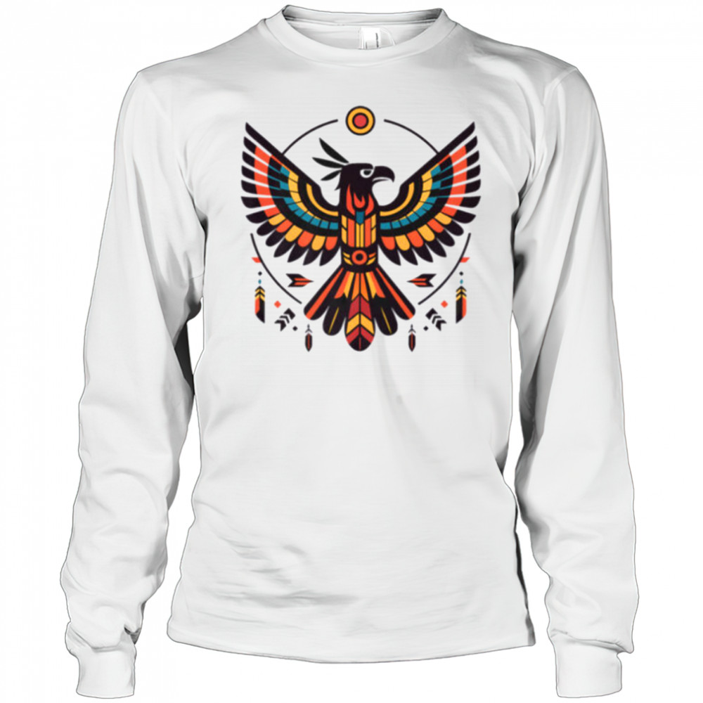 Thunderbird Native American Tribal Art Shirt Long Sleeved