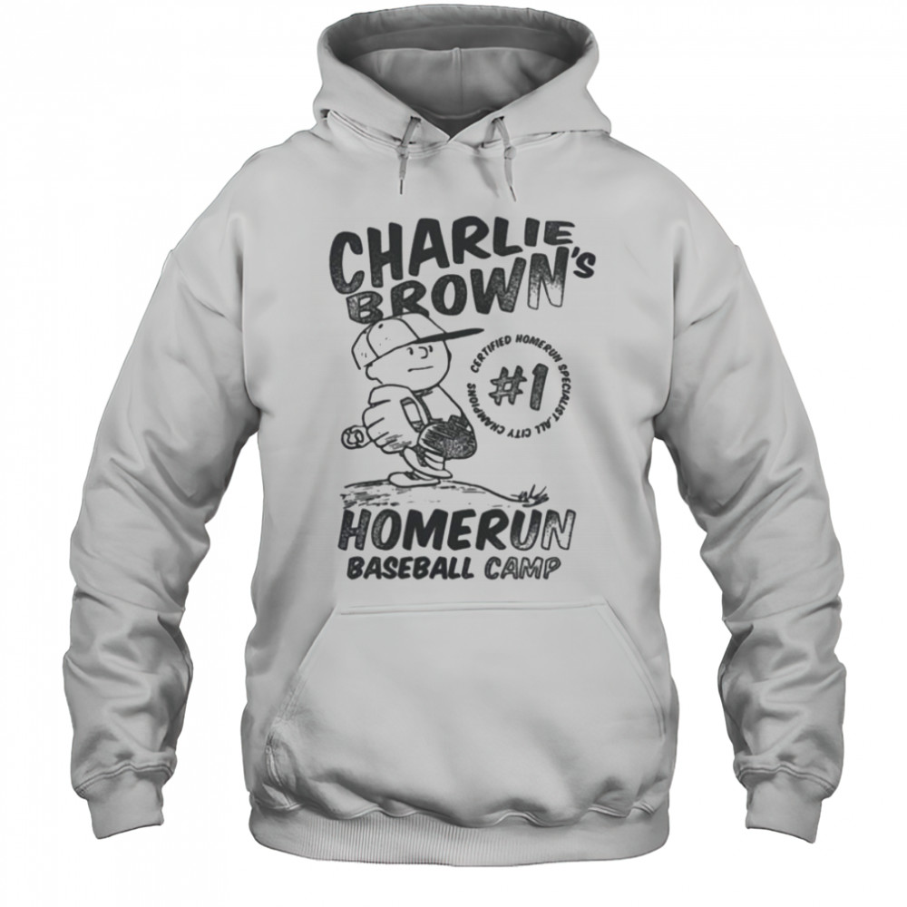 Womens Charlie Brown Homerun Baseball Camp Shirt Hoodie